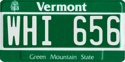 VT license plate WHI656