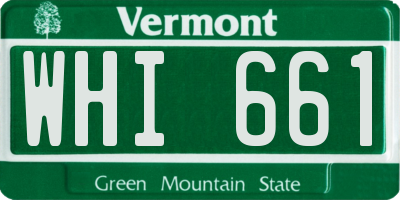 VT license plate WHI661