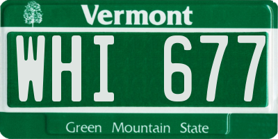 VT license plate WHI677