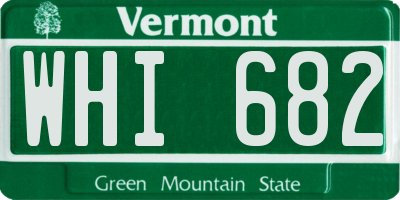 VT license plate WHI682