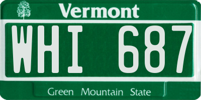 VT license plate WHI687