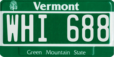 VT license plate WHI688