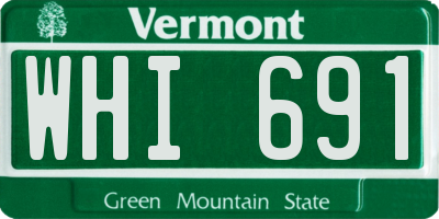 VT license plate WHI691