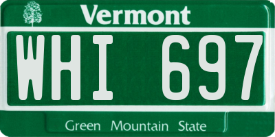 VT license plate WHI697