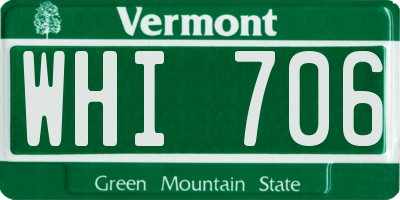 VT license plate WHI706