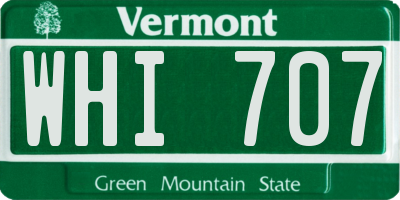 VT license plate WHI707