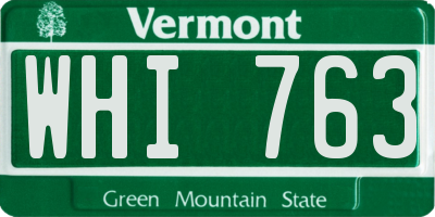 VT license plate WHI763