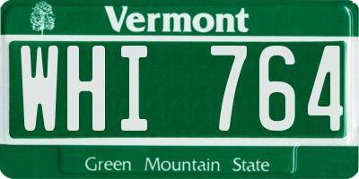 VT license plate WHI764