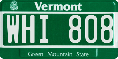 VT license plate WHI808