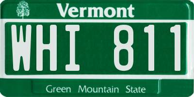 VT license plate WHI811