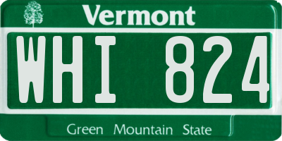 VT license plate WHI824