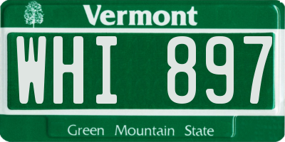 VT license plate WHI897