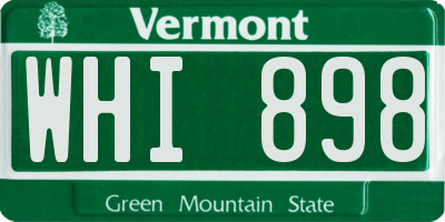 VT license plate WHI898