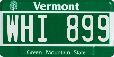 VT license plate WHI899