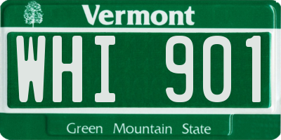 VT license plate WHI901