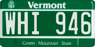 VT license plate WHI946