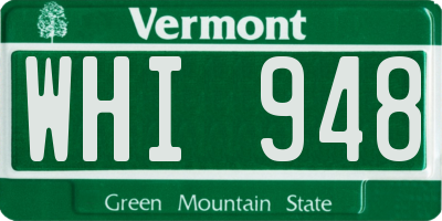 VT license plate WHI948
