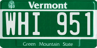 VT license plate WHI951