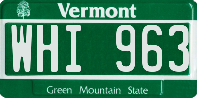 VT license plate WHI963