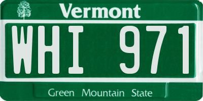 VT license plate WHI971
