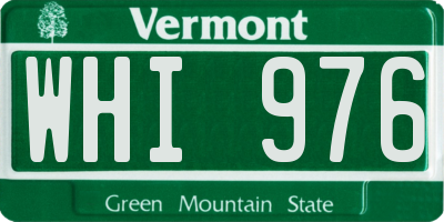 VT license plate WHI976