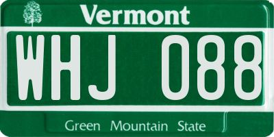 VT license plate WHJ088