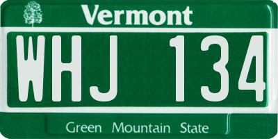 VT license plate WHJ134