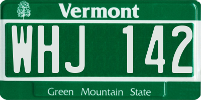 VT license plate WHJ142
