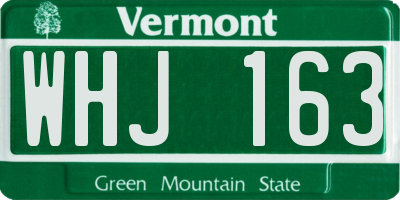 VT license plate WHJ163