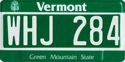 VT license plate WHJ284