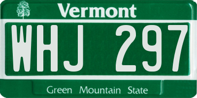 VT license plate WHJ297