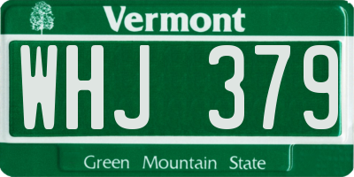 VT license plate WHJ379