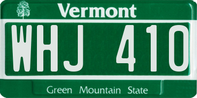 VT license plate WHJ410