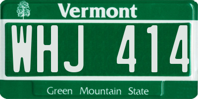 VT license plate WHJ414
