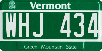 VT license plate WHJ434
