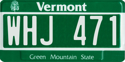 VT license plate WHJ471
