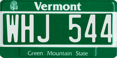 VT license plate WHJ544