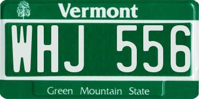 VT license plate WHJ556