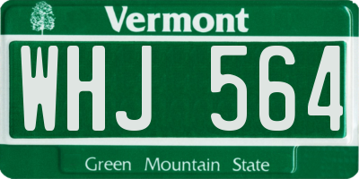 VT license plate WHJ564