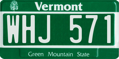 VT license plate WHJ571