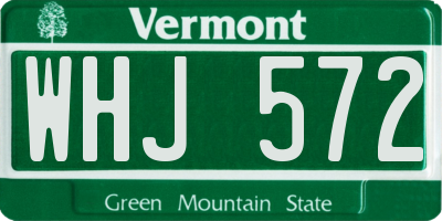 VT license plate WHJ572
