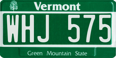 VT license plate WHJ575