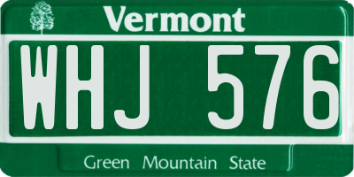 VT license plate WHJ576