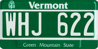 VT license plate WHJ622