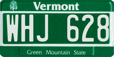 VT license plate WHJ628