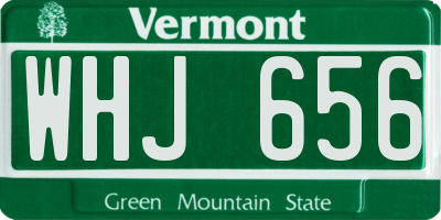 VT license plate WHJ656