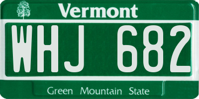 VT license plate WHJ682