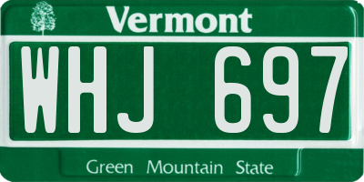 VT license plate WHJ697