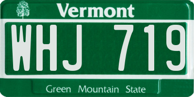 VT license plate WHJ719