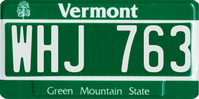 VT license plate WHJ763